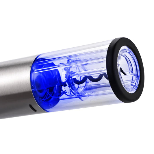 Electric Wine Opener Stainless Steel Wine Bottle Opener Wine Corkscrew with LED Light and Tin Cutter Bar Wine Tool