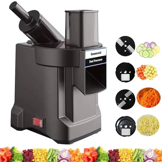 220V Vegetable Chopper Multifunctional Electric Cutting Machine Carrot Potato Cutter Slice Shred Diced Food Processor