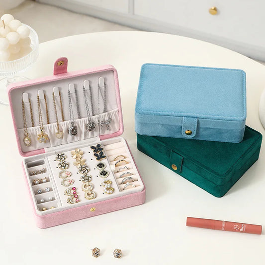 Elegant Velvet Jewelry Organizer Box