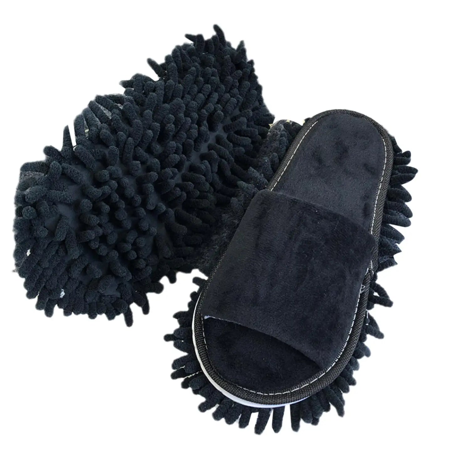 1 Pair Microfiber Dust Mop Slippers Lazy Quick Cleaning Floor Cleaning Slipper Washable Home Shoes Home Bathroom Cleanning Tools