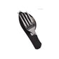 4-in-1 Stainless Steel Camping Utensils - Folding Pocket Cutlery Set for Hiking and Travel
