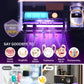 Toothbrush Holders for Bathrooms, UV Toothbrush Sanitizer Wall Mounted with Toothpaste Dispenser, Large Capacity Tray, Tooth Brushing Holder & Bathroom Accessories