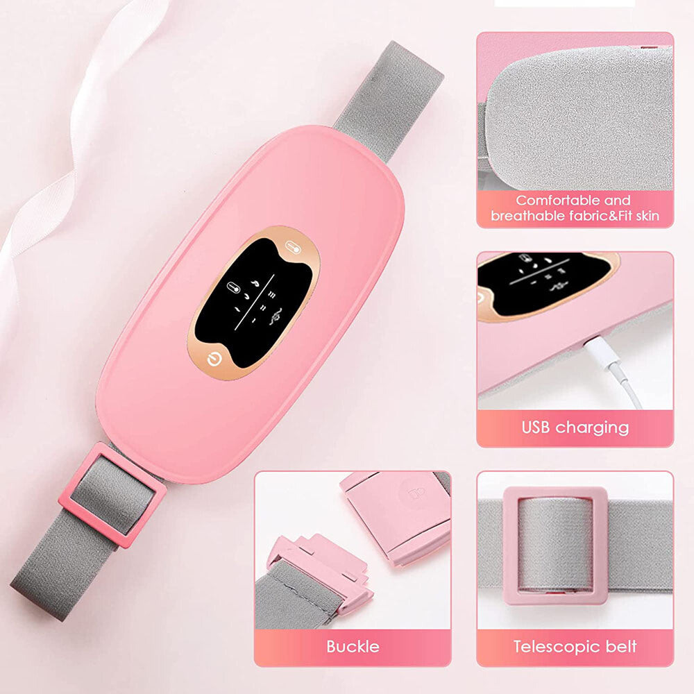 Experience Ultimate Comfort with the Electric Heating Menstrual Vibration Pad Belt for Effective Period Pain Relief
