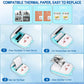 Compact Wireless Mini Thermal Printer - Perfect for On-the-Go Photo Printing with 6 Rolls Included