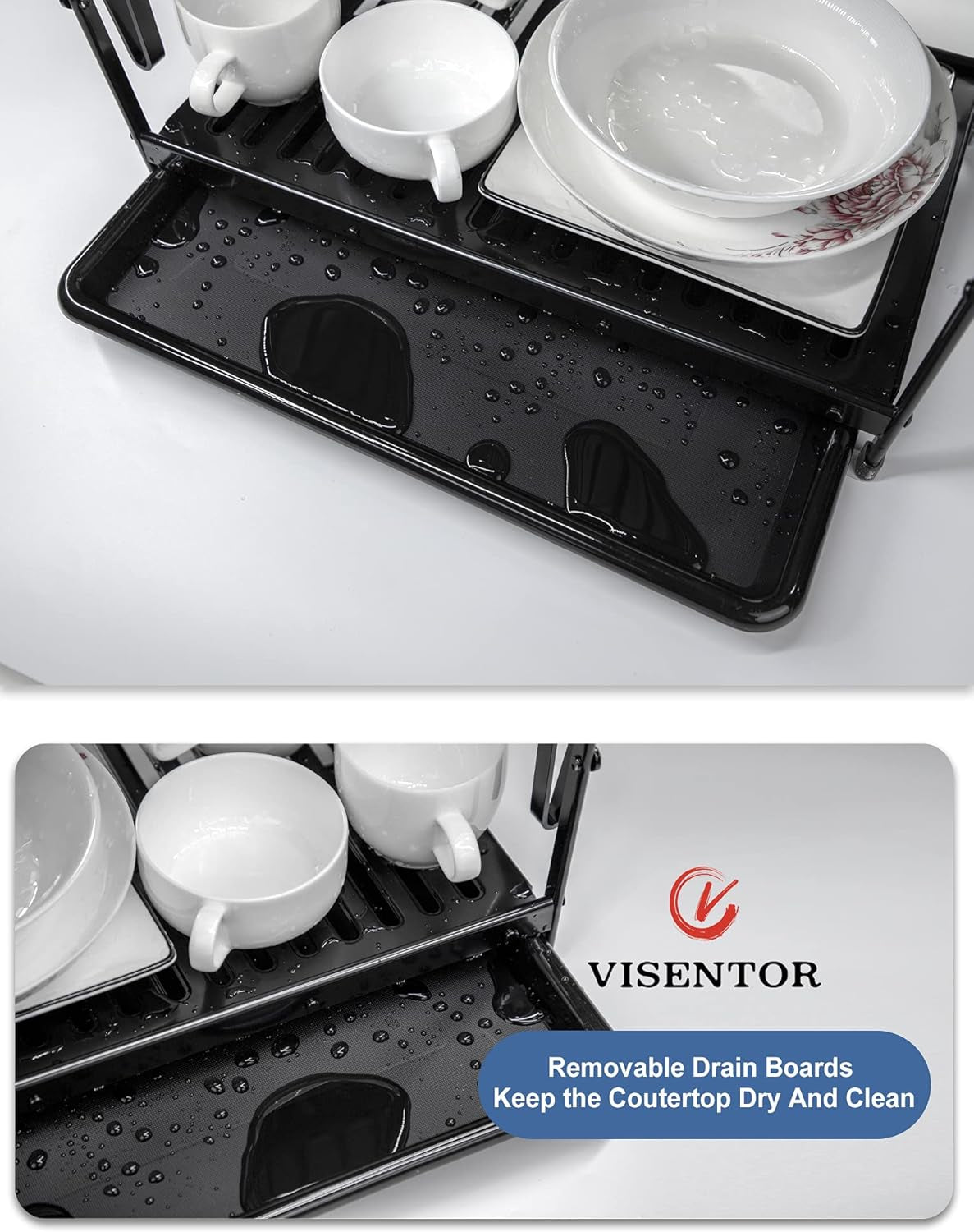 3-Tier Spice Rack Organizer for Cabinet, Step Cabinet Organizer and Storage, with Protective Railing, for Pantry, Kitchen Countertop Storage (1-Tier Spice Rack)