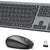 DK03 Rechargeable Dual-Mode Bluetooth Keyboard and Mouse Combo - Ultra-Slim Multi-Device Wireless Solution for Mac, iPad, Apple, Android, and Windows (Bluetooth 4.2 + 2.4G)