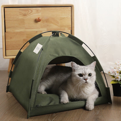 Cat Tent Cooling Mat  Dog House Pet Sofa Camping Dog Bed With Cushion For Dog Kennel Indoor Cat Nest Cat Bed Pets Products