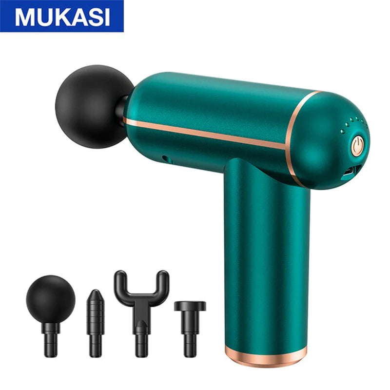 MUKASI Portable Percussion Massage Gun for Deep Tissue Muscle Relaxation and Pain Relief