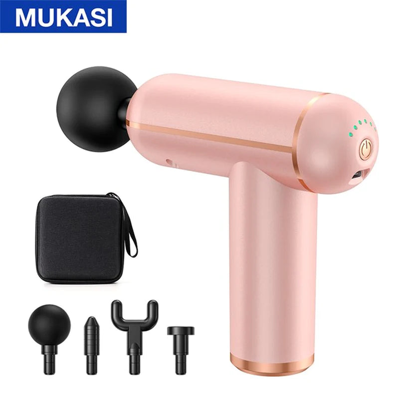 MUKASI Portable Percussion Massage Gun for Deep Tissue Muscle Relaxation and Pain Relief