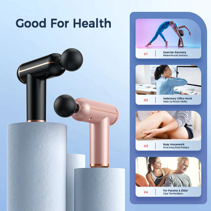 MUKASI Portable Percussion Massage Gun for Deep Tissue Muscle Relaxation and Pain Relief