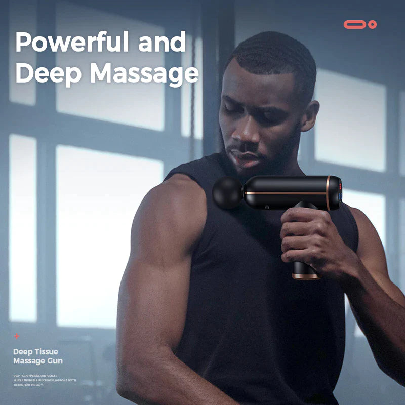 MUKASI Portable Percussion Massage Gun for Deep Tissue Muscle Relaxation and Pain Relief