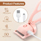 Heated Eyelash Curlers with Separator Tool and Brush - Dual Mode Quick Heating for Beautiful, Long-Lasting Lashes (White)