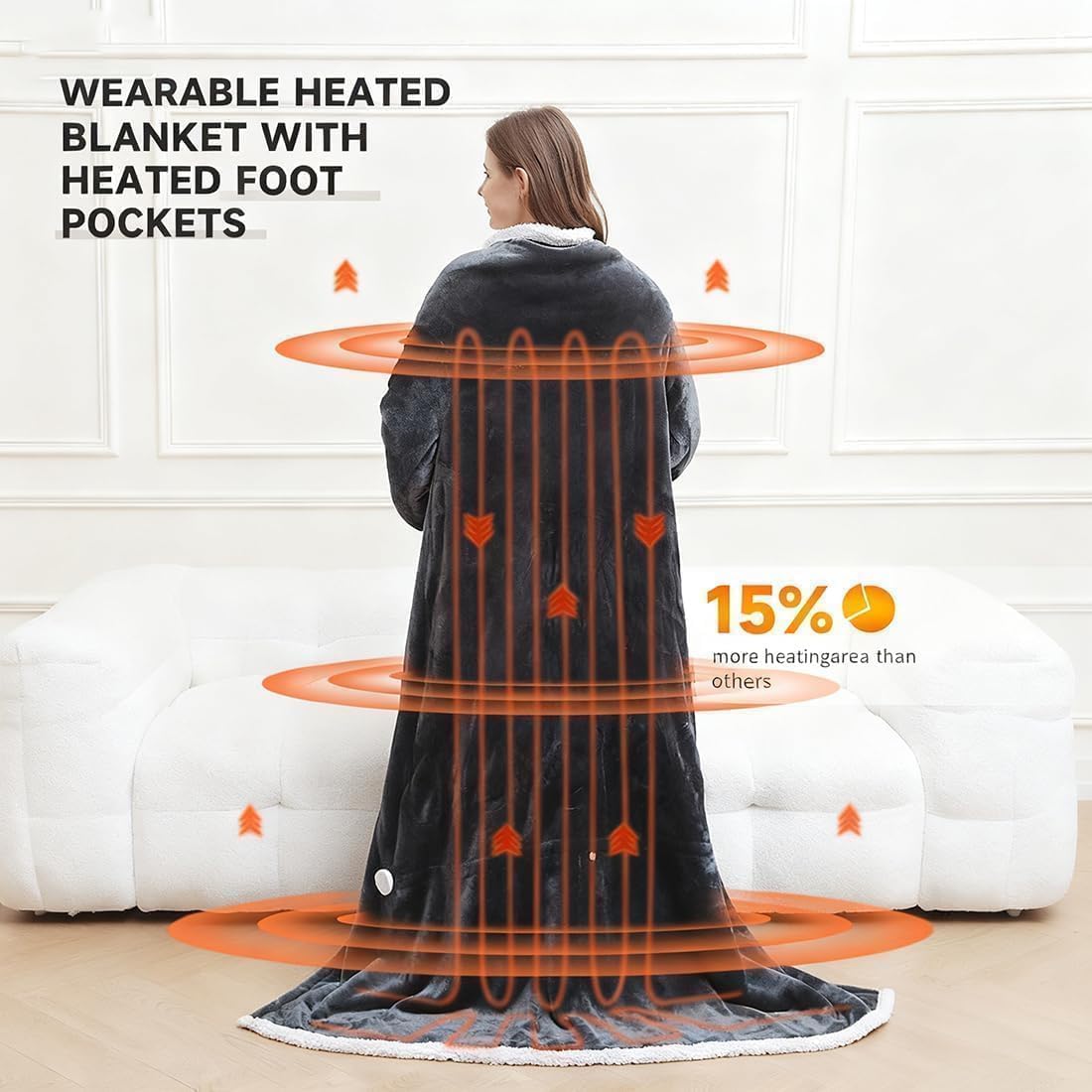 Snuggly Heated Comfort Cape for Cozy Warmth