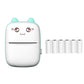 Compact Wireless Mini Thermal Printer - Perfect for On-the-Go Photo Printing with 6 Rolls Included