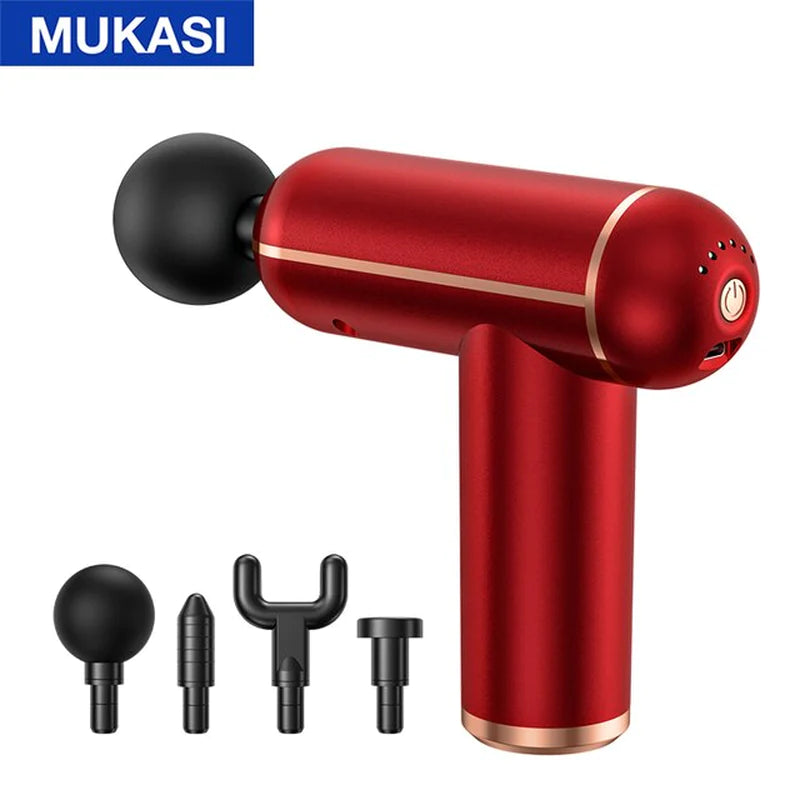 MUKASI Portable Percussion Massage Gun for Deep Tissue Muscle Relaxation and Pain Relief