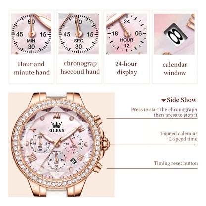 9999 Luxury Diamond Quartz Watch for Women Rhombus Mirror Chronograph Waterproof Woman Watch Original Ladies Dress Watches