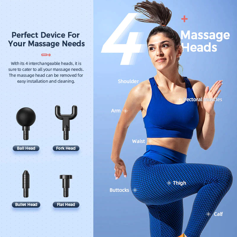 MUKASI Portable Percussion Massage Gun for Deep Tissue Muscle Relaxation and Pain Relief