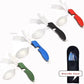 4-in-1 Stainless Steel Camping Utensils - Folding Pocket Cutlery Set for Hiking and Travel