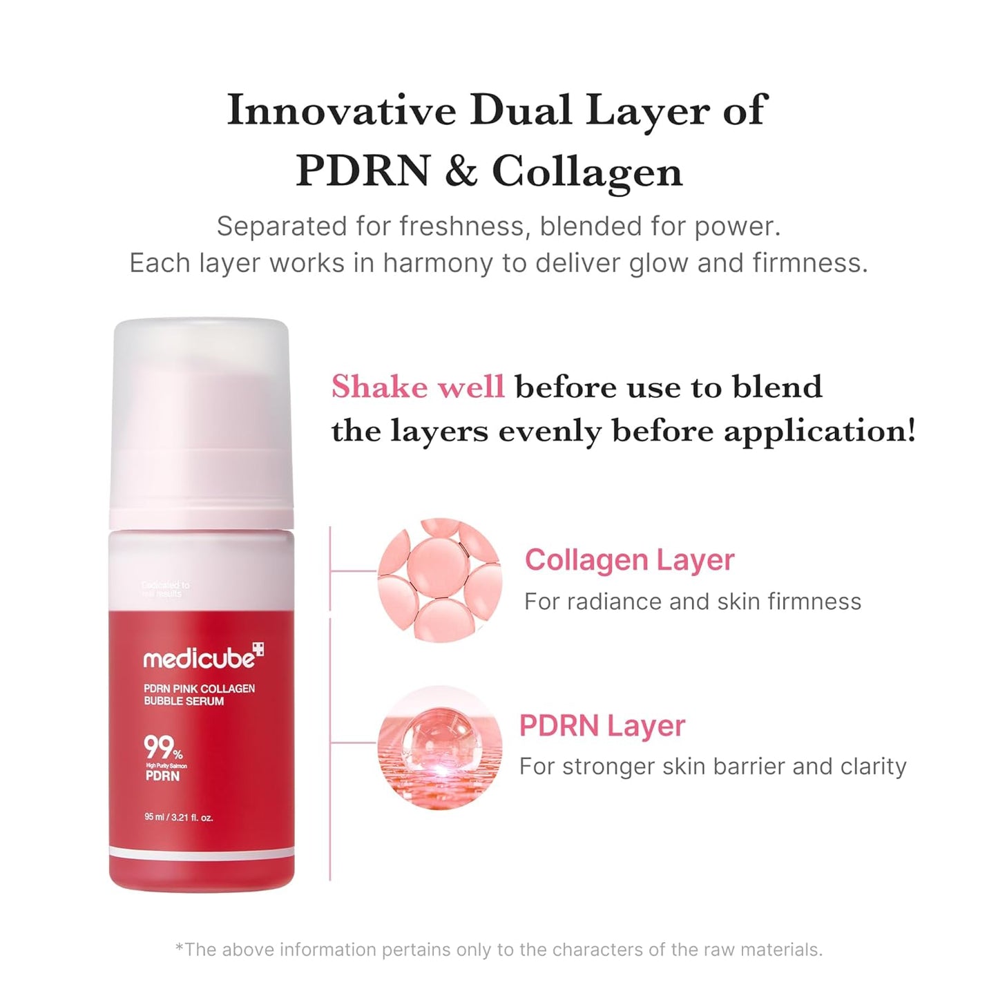 Revitalize Your Skin with PDRN Pink Collagen Bubble Serum - Fast-Absorbing, Lightweight Formula for a Radiant Glow and Plump Complexion | 3.21 Fl.Oz
