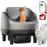 OMCPET Smart Self-Cleaning Cat Litter Box - Automatic, App-Controlled, and Odor-Neutralizing Solution for All Cat Sizes with 10 Safety Sensors