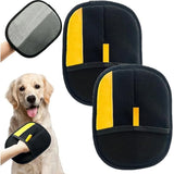 Transform Your Home with 2Pcs Electrostatic Pet Hair Removal Gloves - Reusable and Washable Grooming Solution for Dogs and Cats!