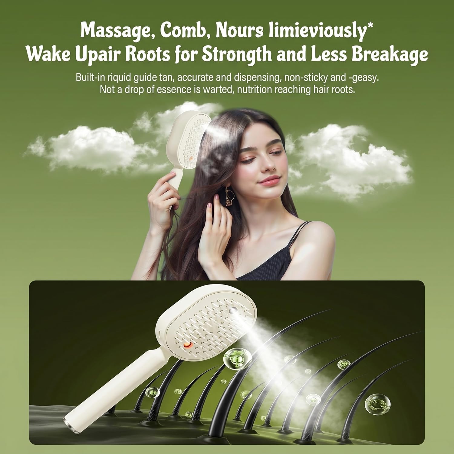 Revolutionary Steam Hair Brush: Effortless Straightening & Nourishing Essential Oil Mist for Gorgeous Hair