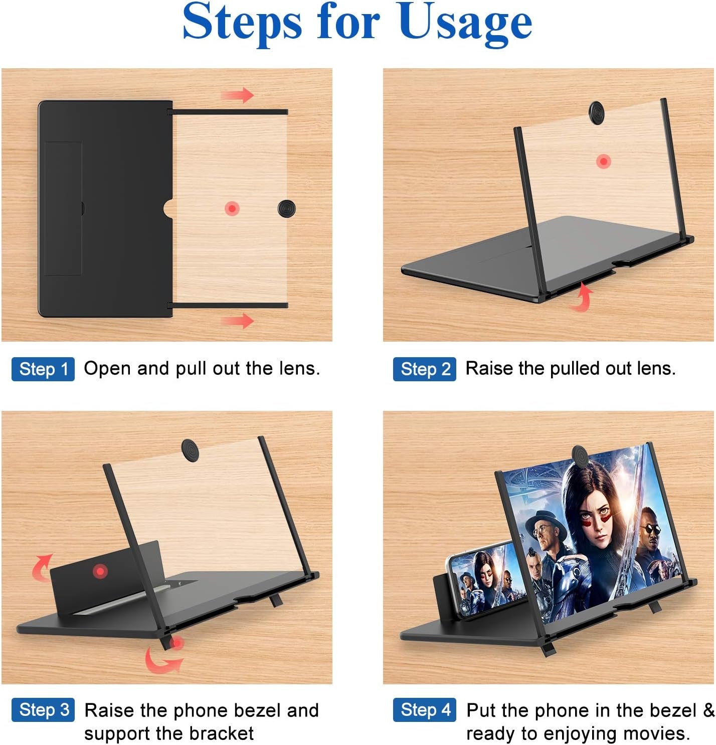 12 Inch Screen Magnifier for Cell Phone Viewing