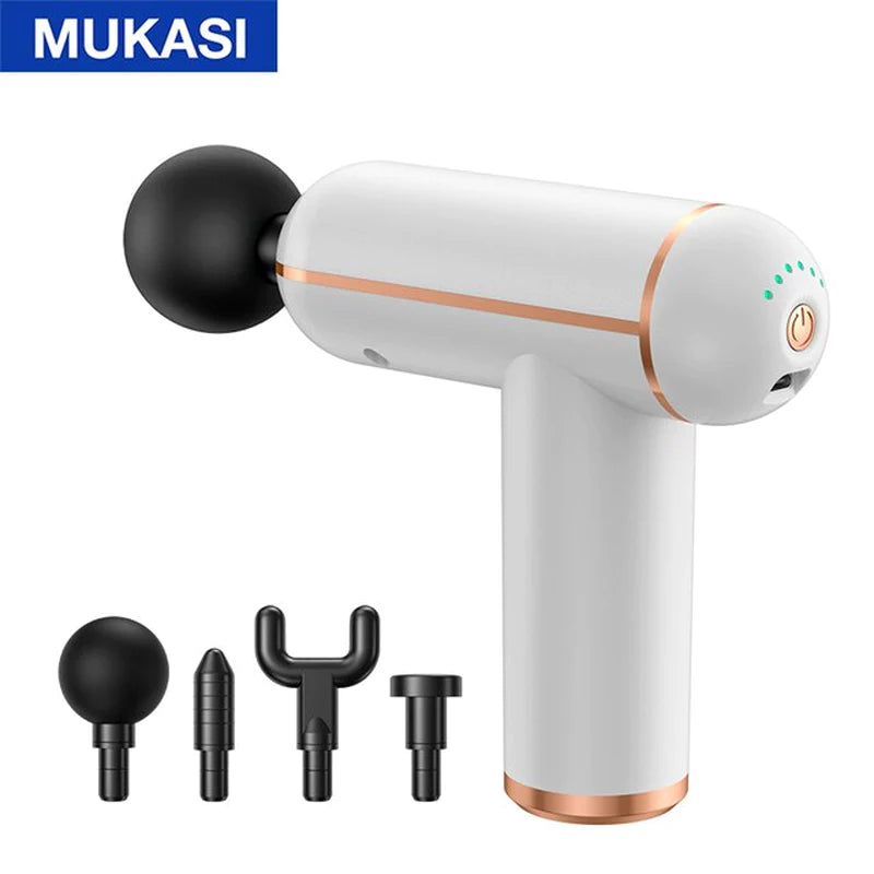 MUKASI Portable Percussion Massage Gun for Deep Tissue Muscle Relaxation and Pain Relief