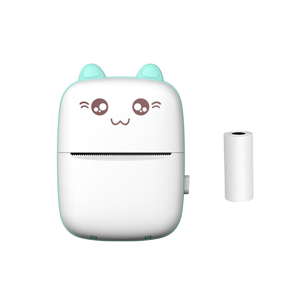 Compact Wireless Mini Thermal Printer - Perfect for On-the-Go Photo Printing with 6 Rolls Included