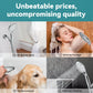 Professional High Pressure Handheld Shower Head with 6 Spray Settings, 4.3" High Flow Rain Showerhead Set, Includes 59" Stainless Steel Hose and Adjustable Bracket for Bathroom, Gym, and Hotel Use