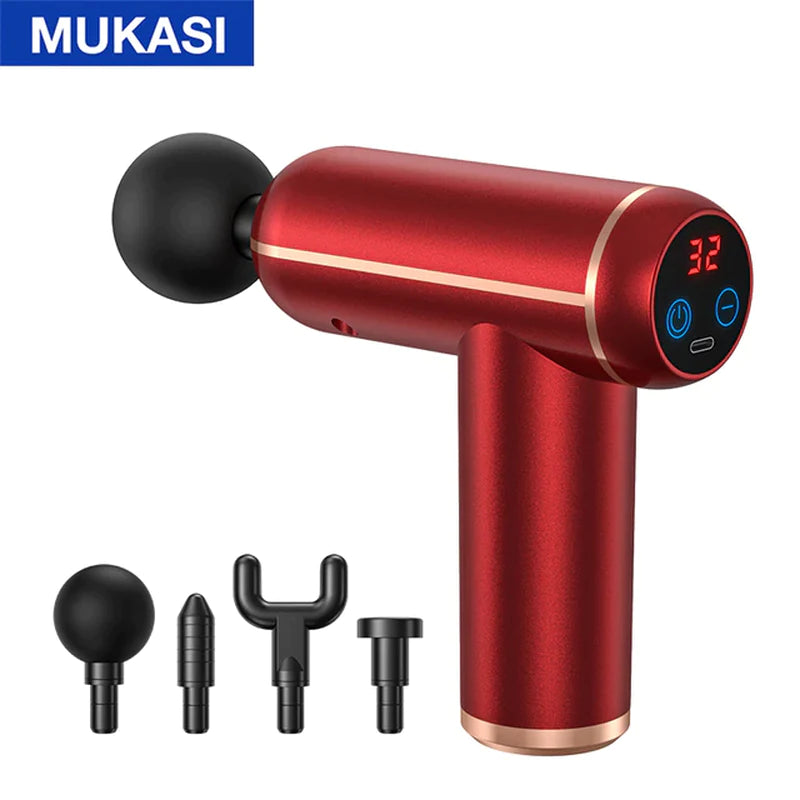 MUKASI Portable Percussion Massage Gun for Deep Tissue Muscle Relaxation and Pain Relief