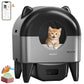 OMCPET Smart Self-Cleaning Cat Litter Box - Automatic, App-Controlled, and Odor-Neutralizing Solution for All Cat Sizes with 10 Safety Sensors