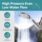 Professional High Pressure Handheld Shower Head with 6 Spray Settings, 4.3" High Flow Rain Showerhead Set, Includes 59" Stainless Steel Hose and Adjustable Bracket for Bathroom, Gym, and Hotel Use