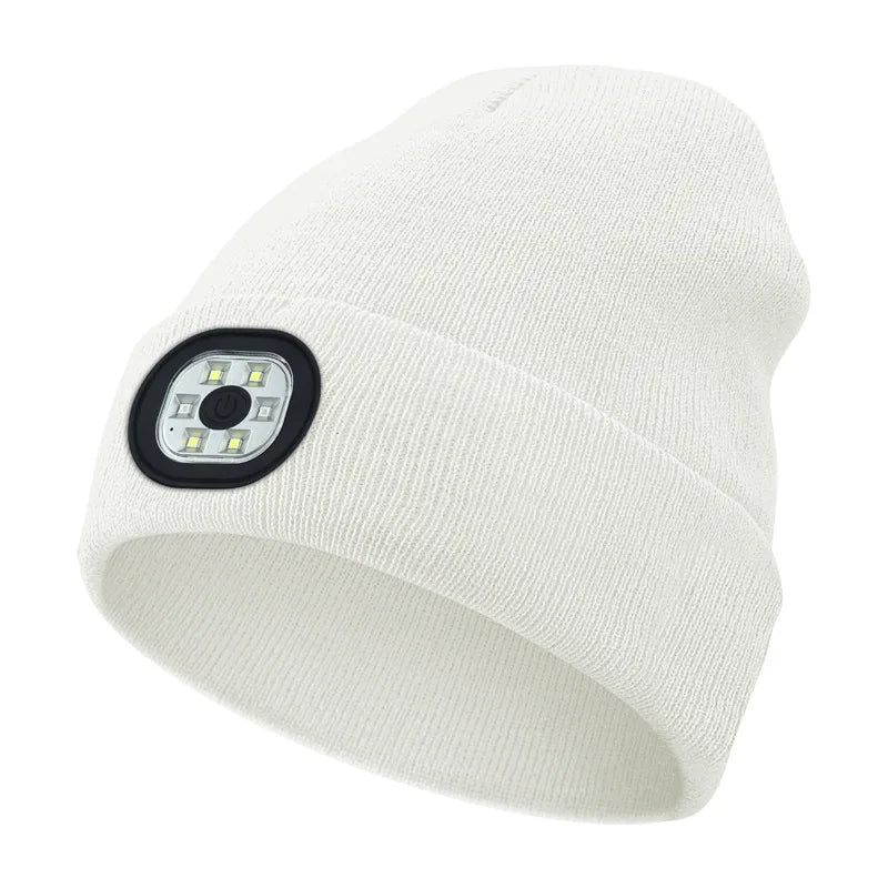 3-in-1 Function Bluetooth Beanie, Bluetooth Beanie with Light, Unisex 6 LED USB Rechargeable with Cordless Headphones  beanie