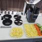 220V Vegetable Chopper  Multifunctional Electric Cutting Machine Carrot Potato Cutter Slice Shred Diced Food Processor