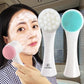 Silica Gel Facial Brush Double Sided Facial Cleanser Blackhead Removing Product Pore Cleaner Exfoliating Facial Brush Face Brush