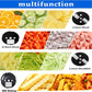 220V Vegetable Chopper  Multifunctional Electric Cutting Machine Carrot Potato Cutter Slice Shred Diced Food Processor