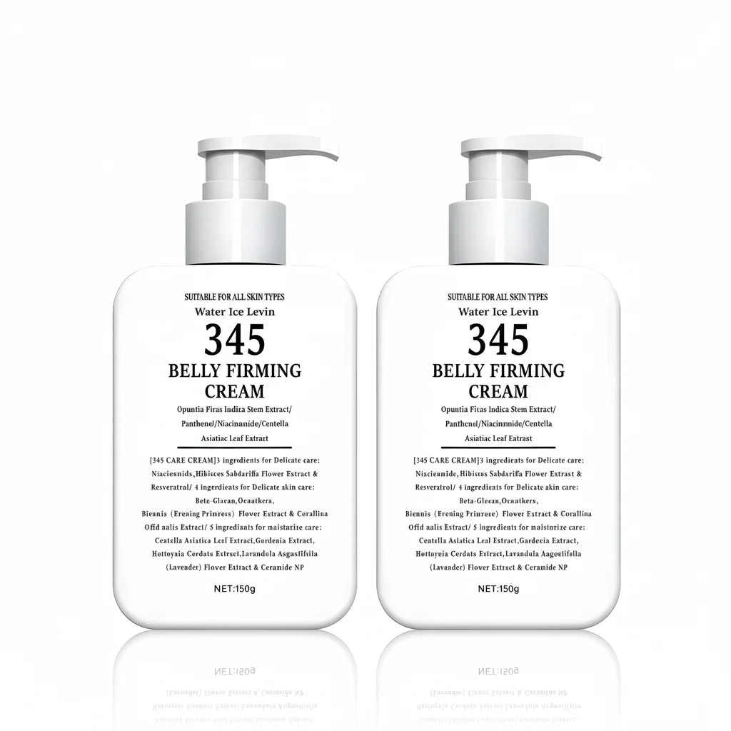 345 Belly Firming Cream Opuntia Stem Extract. Niacinamide Panthenol. Targets Crepey Skin. Tightens Firms. All Skin Types. 150g.