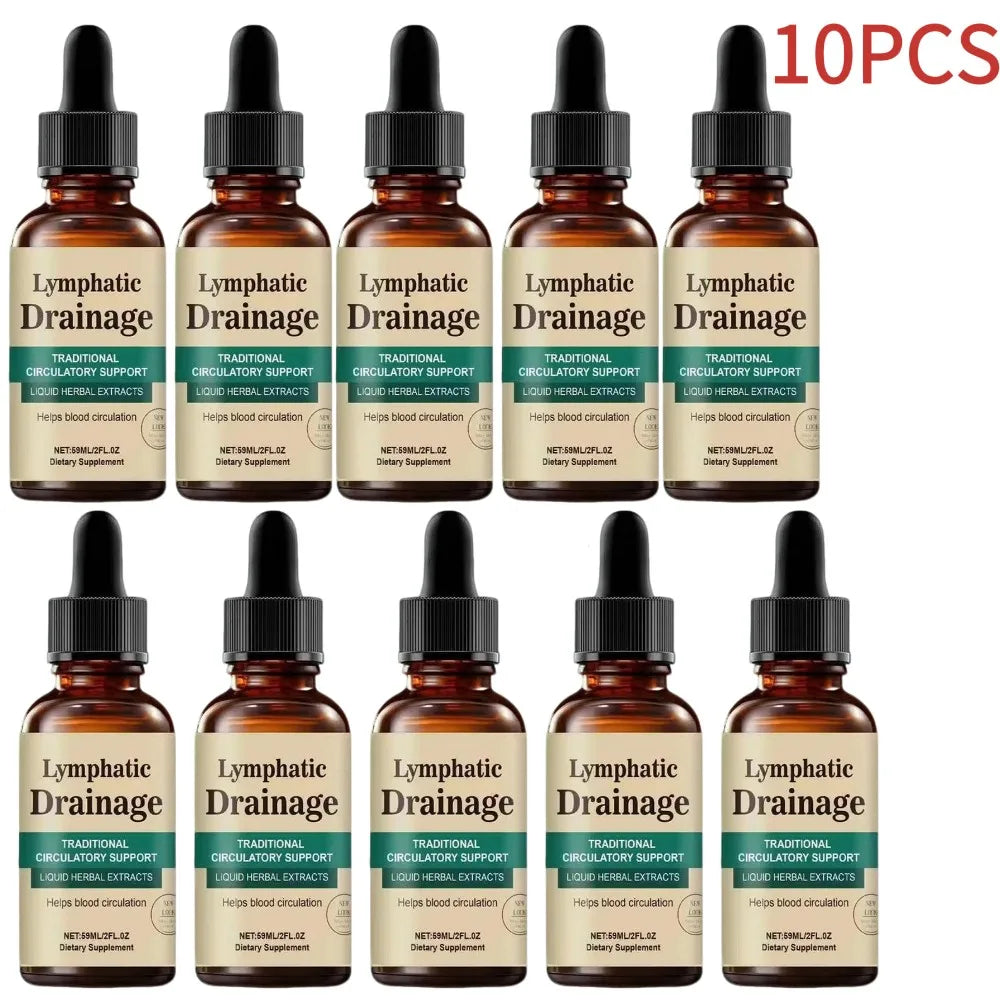Lymphatic Drainage Drops 59ml, Natural Herbal Liquid Supplement for Circulatory Support, Easy-to-Use for Men & Women