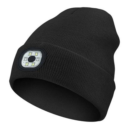 3-in-1 Function Bluetooth Beanie, Bluetooth Beanie with Light, Unisex 6 LED USB Rechargeable with Cordless Headphones  beanie