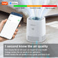 PJ07 Pro Tuya Smart Air Purifier, App Control & Timer,24dB 3-Speed H13 HEPA+Carbon,15㎡for Office/Study/Baby Room, Alexa/Google