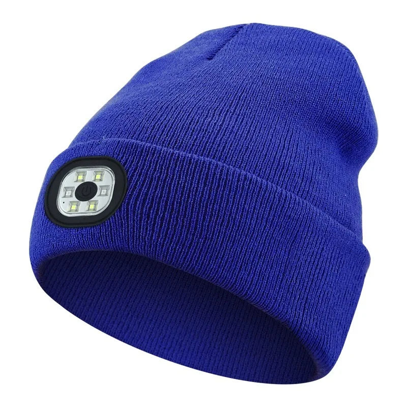 3-in-1 Function Bluetooth Beanie, Bluetooth Beanie with Light, Unisex 6 LED USB Rechargeable with Cordless Headphones  beanie