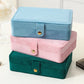 1pc Elegant Velvet Jewelry Organizer Box Portable Necklace Bracelet Earrings Rings Display Storage Boxes for Travel or Home Use