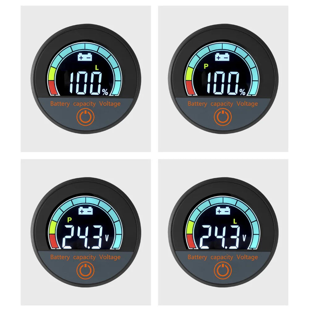 DC 8-100V Embedded Digital Voltmeter Electrical Indicator Waterproof Battery Capacity Monitor Automotive Voltmeter Tester