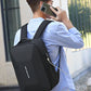 Men Portable Casual Backpack Large Capacity Zipper Daypack Secure Password Lock Waterproof with USB Charging Port Laptop Bag