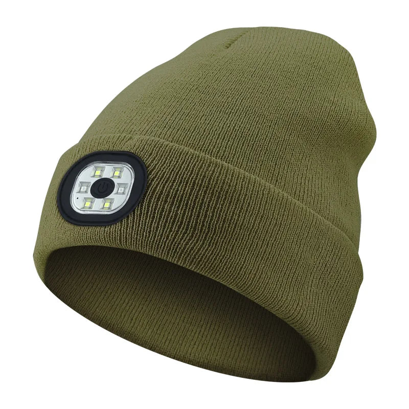 3-in-1 Function Bluetooth Beanie, Bluetooth Beanie with Light, Unisex 6 LED USB Rechargeable with Cordless Headphones  beanie