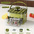 Handheld Ice Cube Mold 50 Grid with convenient handle and ice cube storage, ideal for easy ice making in kitchen.