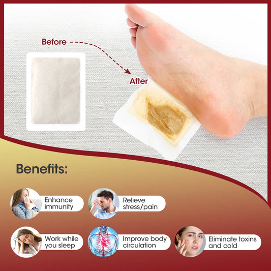 10/50/100Pcs Natural Ginger Foot Patch Herbal Detox Foot Sticker Weight Loss Relieve Stress Relaxation Deep Cleansing Help Sleep