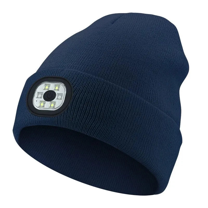 3-in-1 Function Bluetooth Beanie, Bluetooth Beanie with Light, Unisex 6 LED USB Rechargeable with Cordless Headphones  beanie