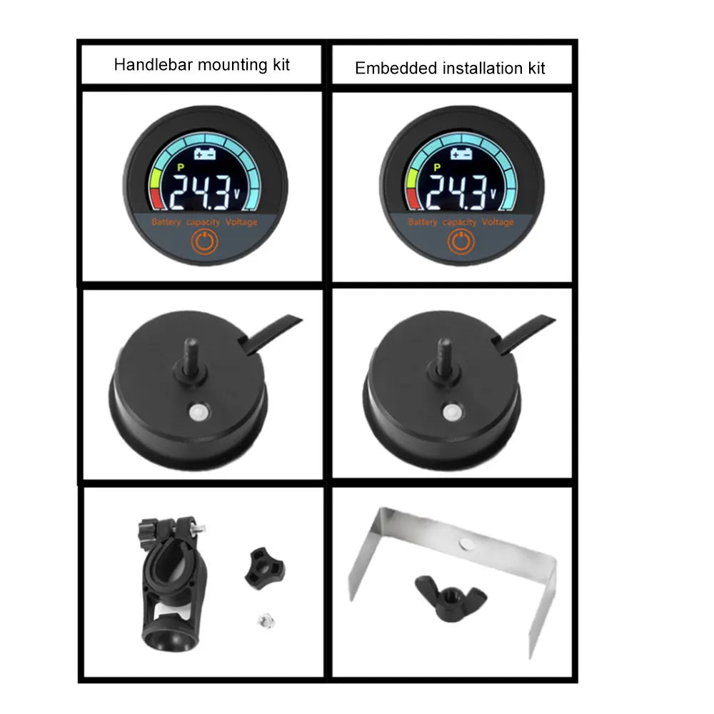 DC 8-100V Embedded Digital Voltmeter Electrical Indicator Waterproof Battery Capacity Monitor Automotive Voltmeter Tester